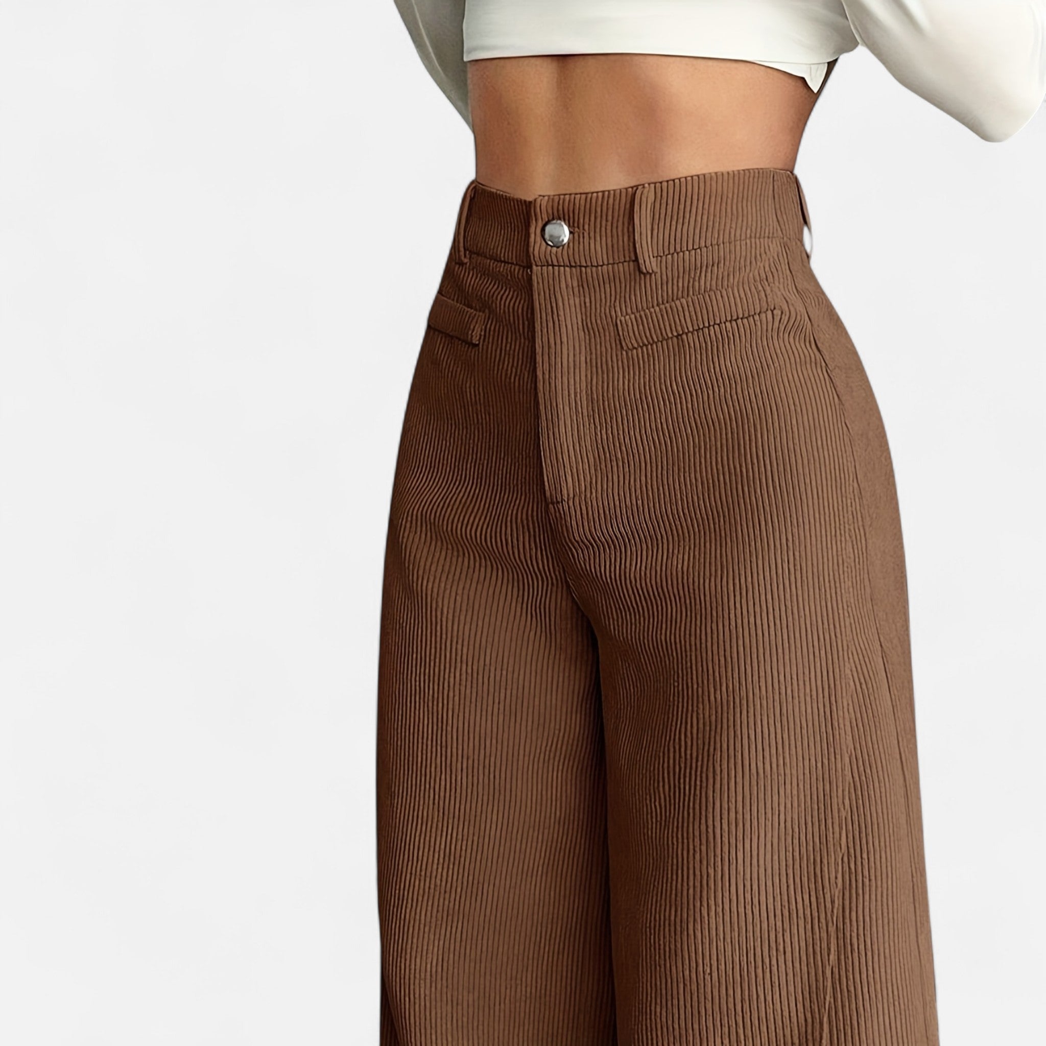 Oldevaine | High-Waisted Wide-Leg Pants – Architectural Elegance
