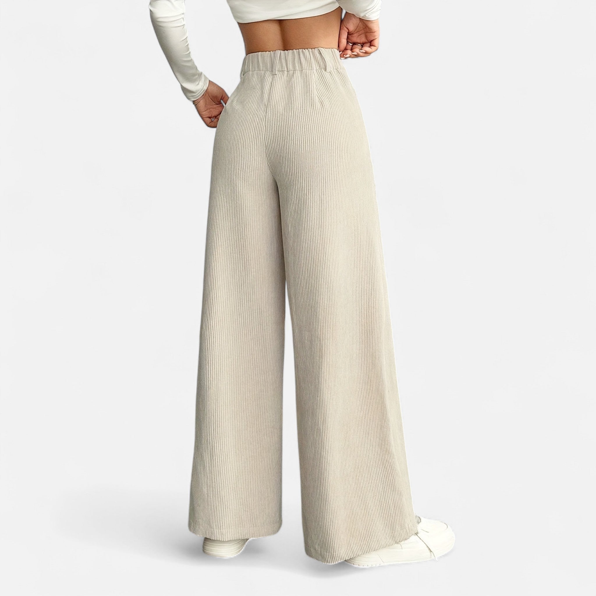 Oldevaine | High-Waisted Wide-Leg Pants – Architectural Elegance