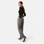 Oldevaine | High-Waisted Grey Pants – Structured Elegance