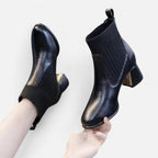 Oldevaine | Synthetic Leather Ankle Boots – Contemporary Refinement