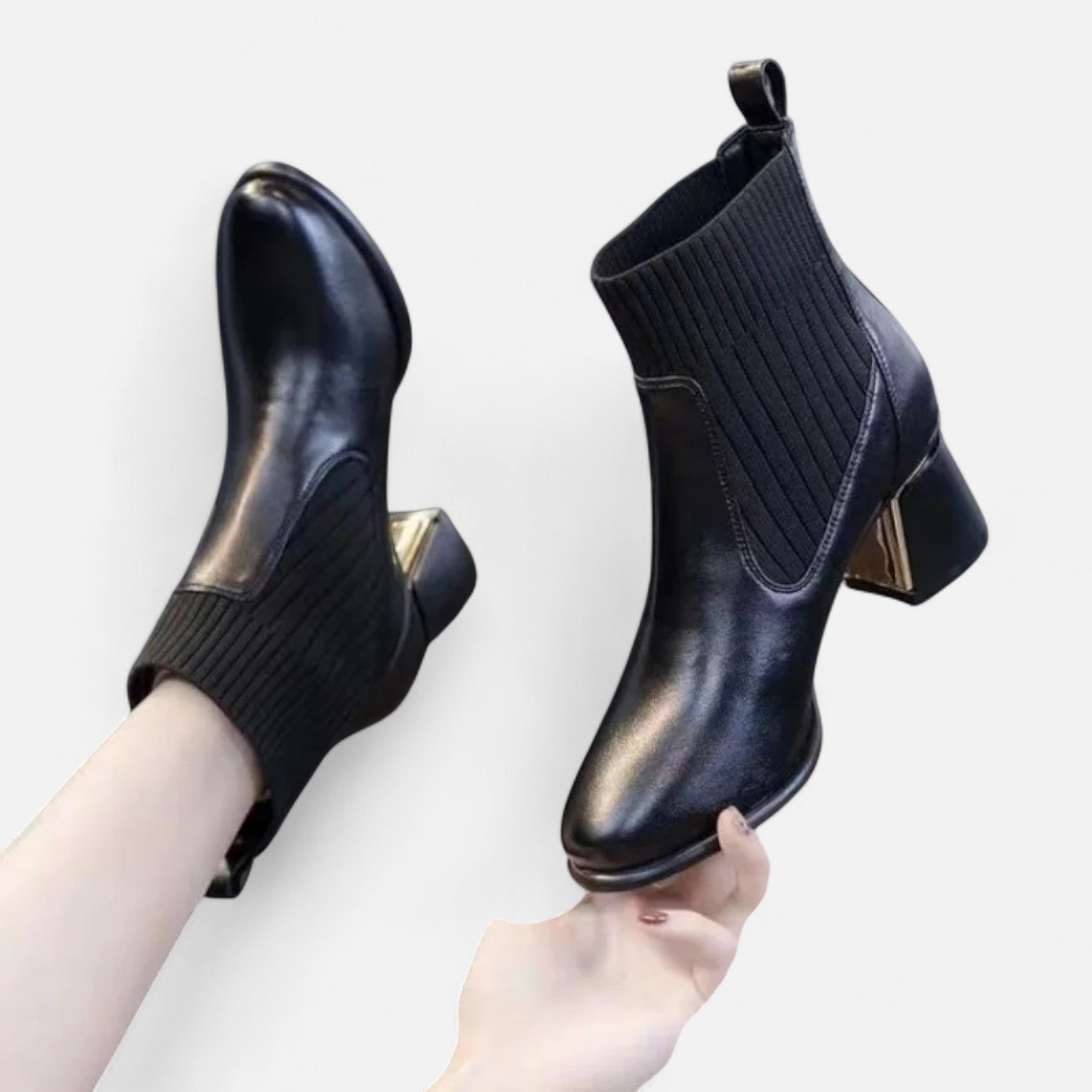 Oldevaine | Synthetic Leather Ankle Boots – Contemporary Refinement