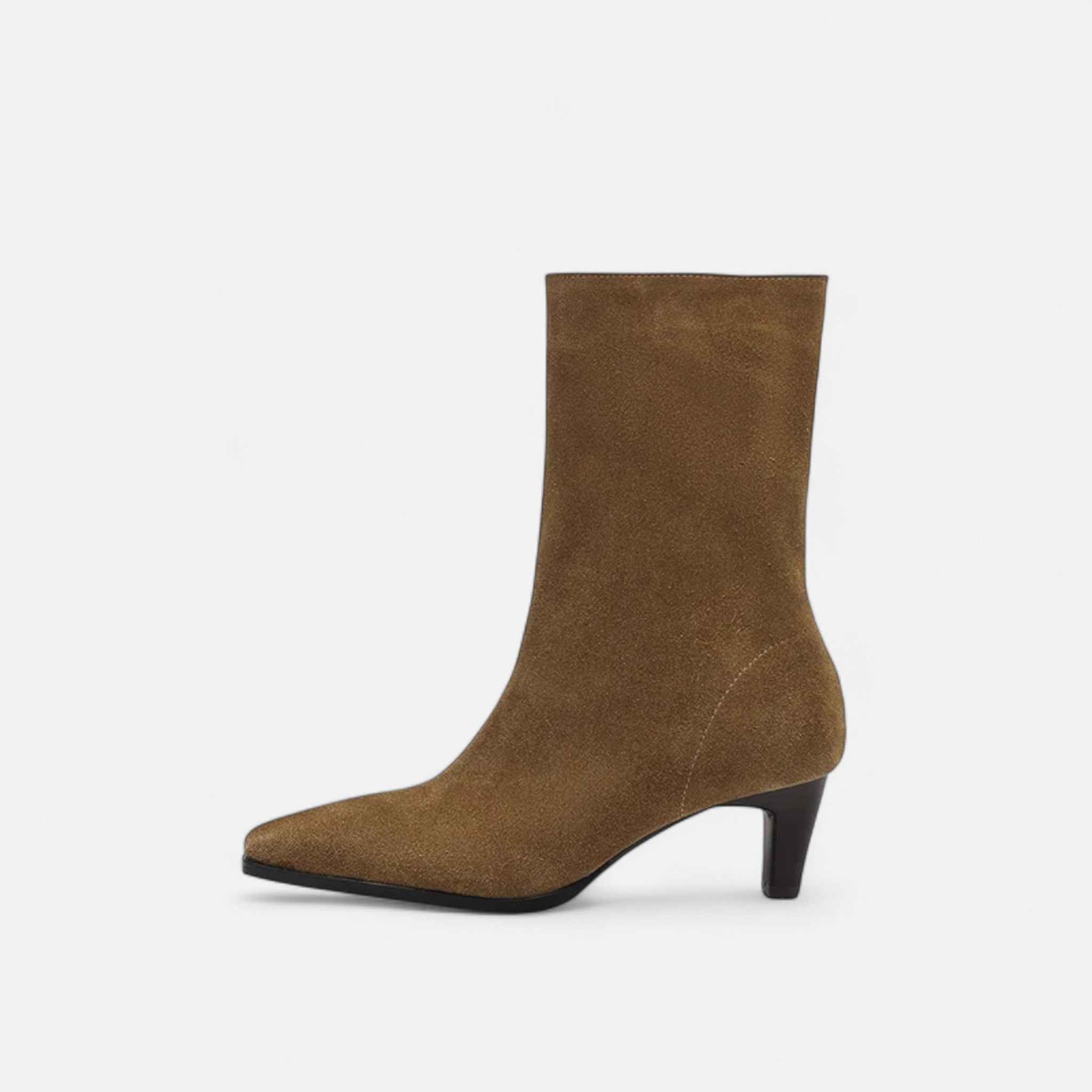 Oldevaine | Women’s High Block Heel Ankle Boots – Elegant Suede