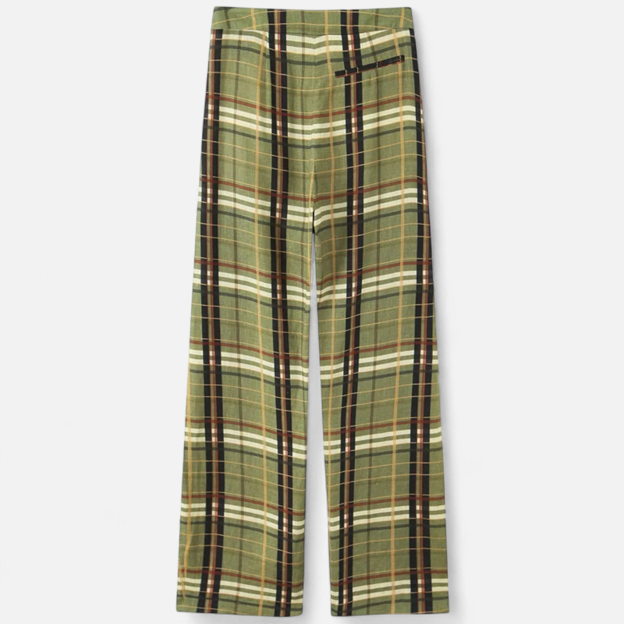 Oldevaine | Wide-Leg Plaid Trousers
