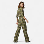 Oldevaine | Wide-Leg Plaid Trousers