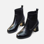Oldevaine | Synthetic Leather Ankle Boots – Contemporary Refinement