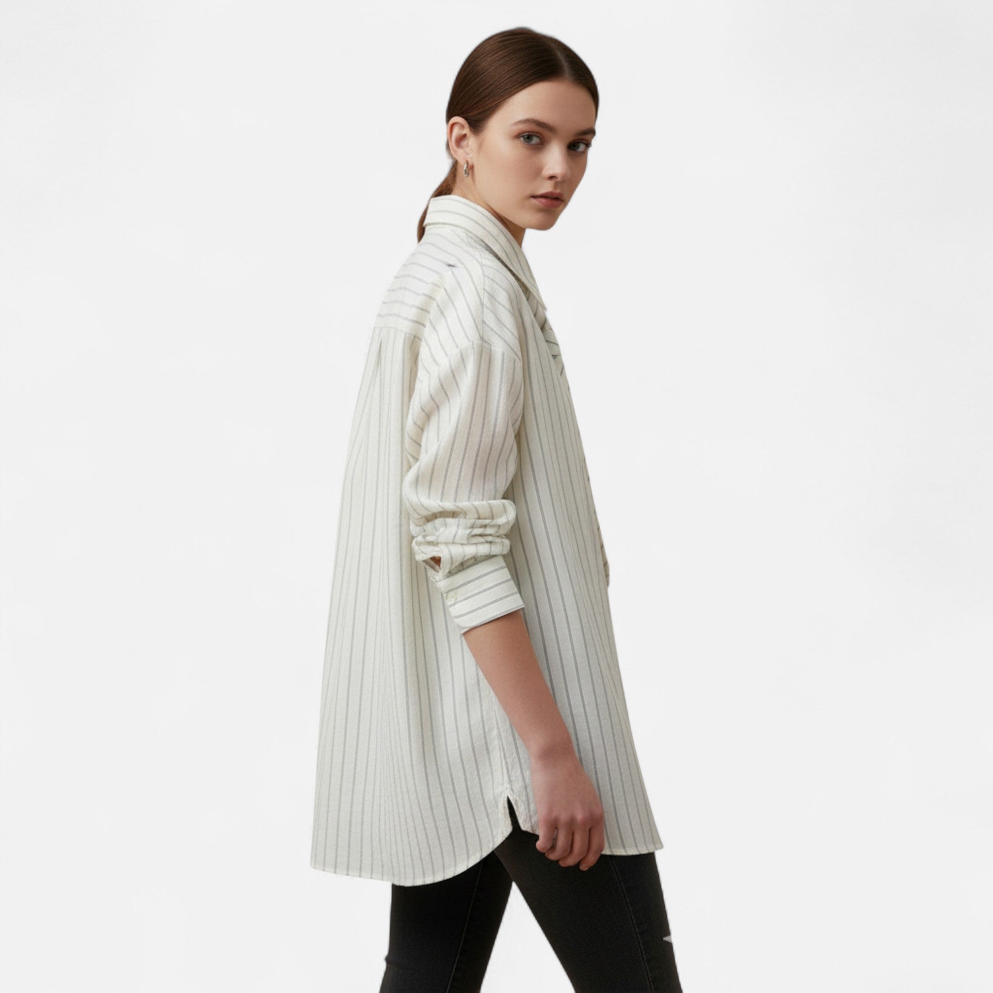 Oldevaine | Amélie – Striped Shirt with Elegant Bow