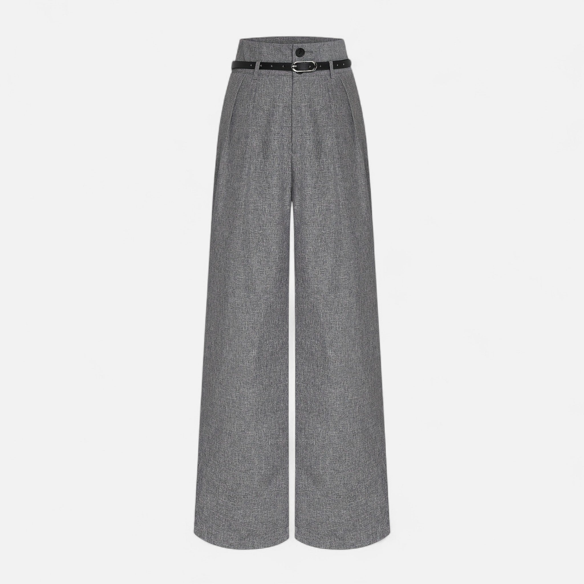 Oldevaine | High-Waisted Grey Pants – Structured Elegance