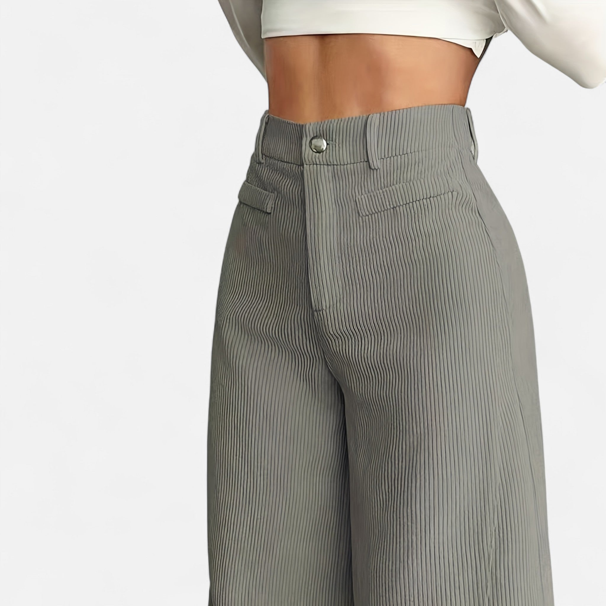 Oldevaine | High-Waisted Wide-Leg Pants – Architectural Elegance
