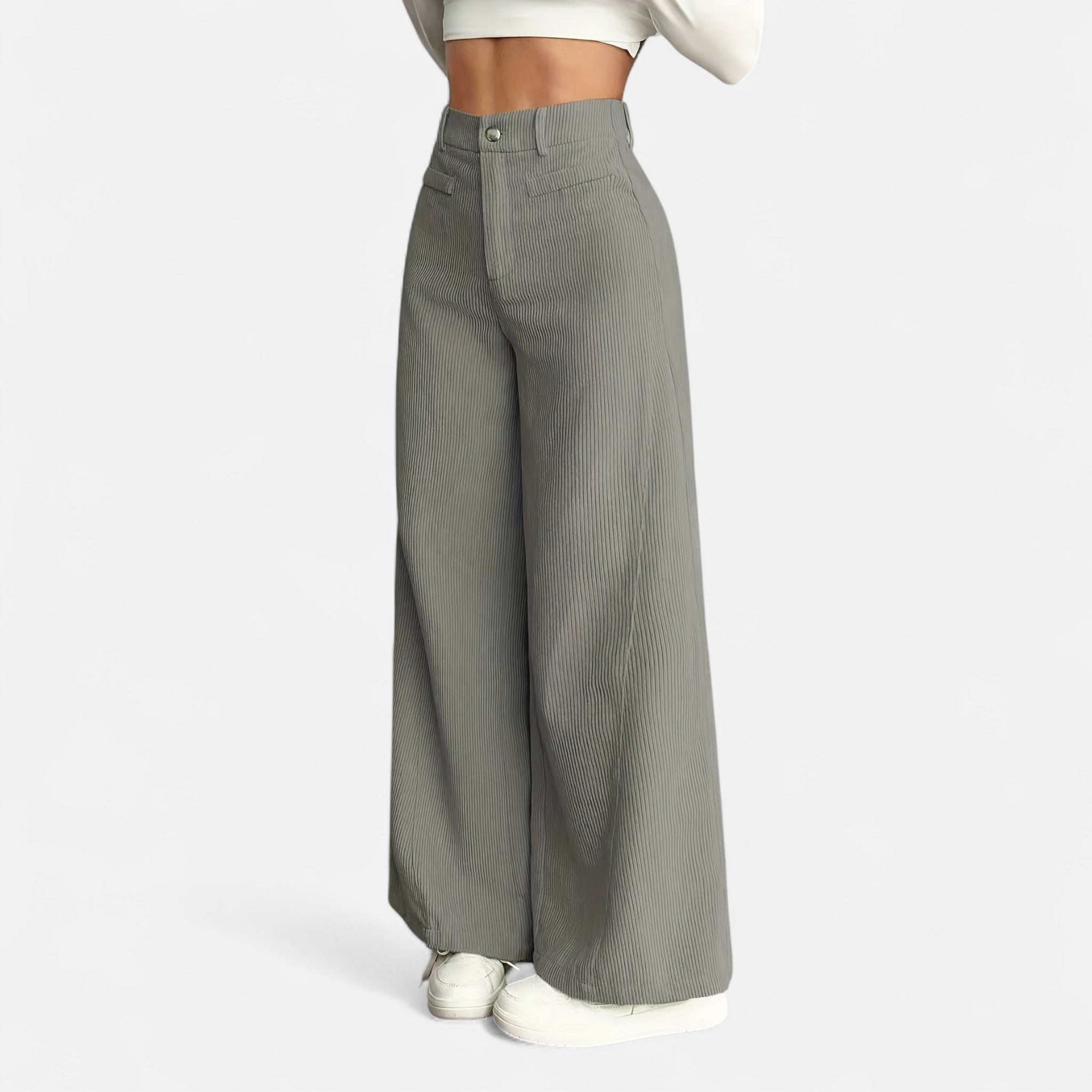 Oldevaine | High-Waisted Wide-Leg Pants – Architectural Elegance