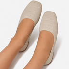 Oldevaine | Women’s Knit Slip-On Square Toe Casual Flat Shoes
