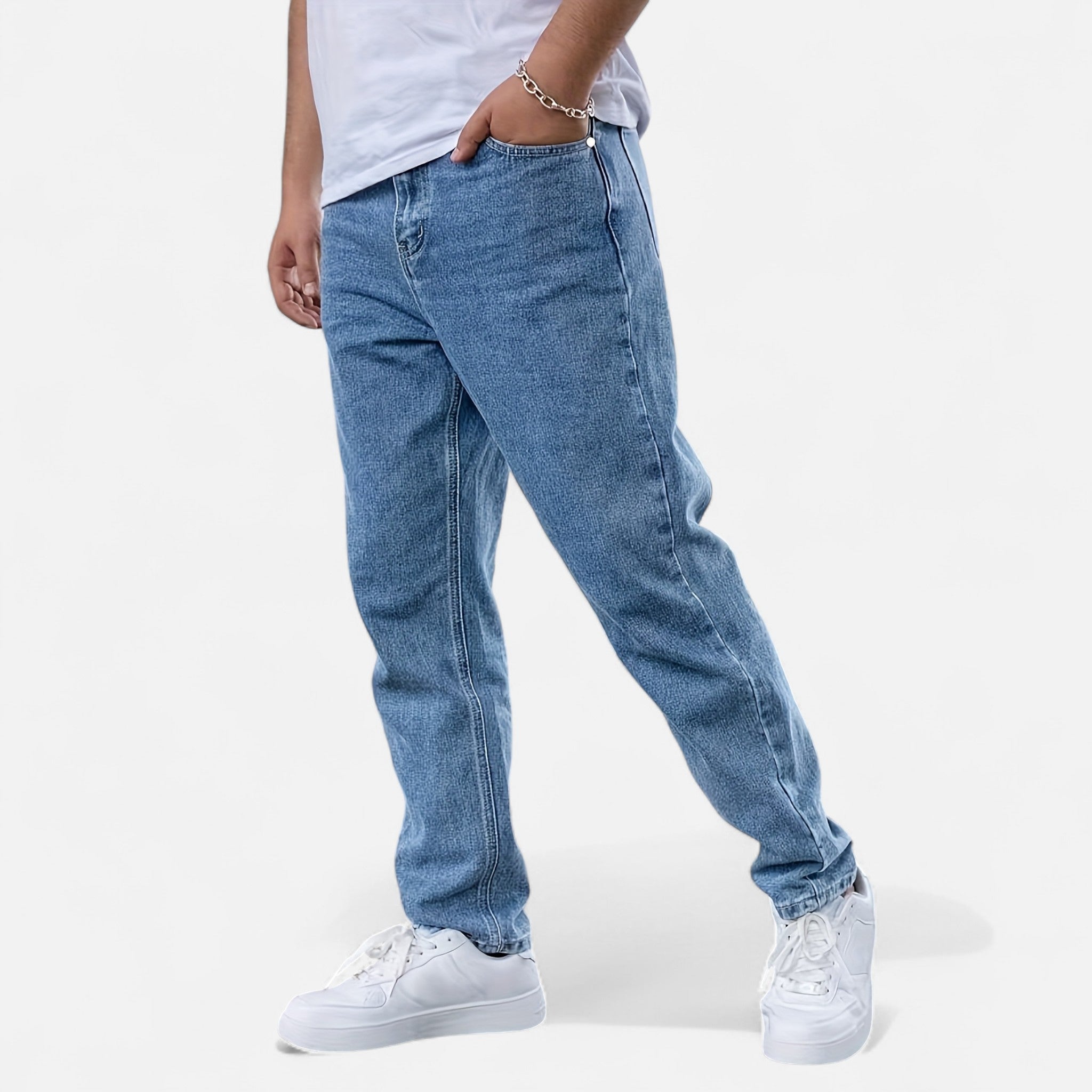 Oldevaine | Black Washed Straight Jeans – Strength and Elegance