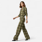 Oldevaine | Wide-Leg Plaid Trousers
