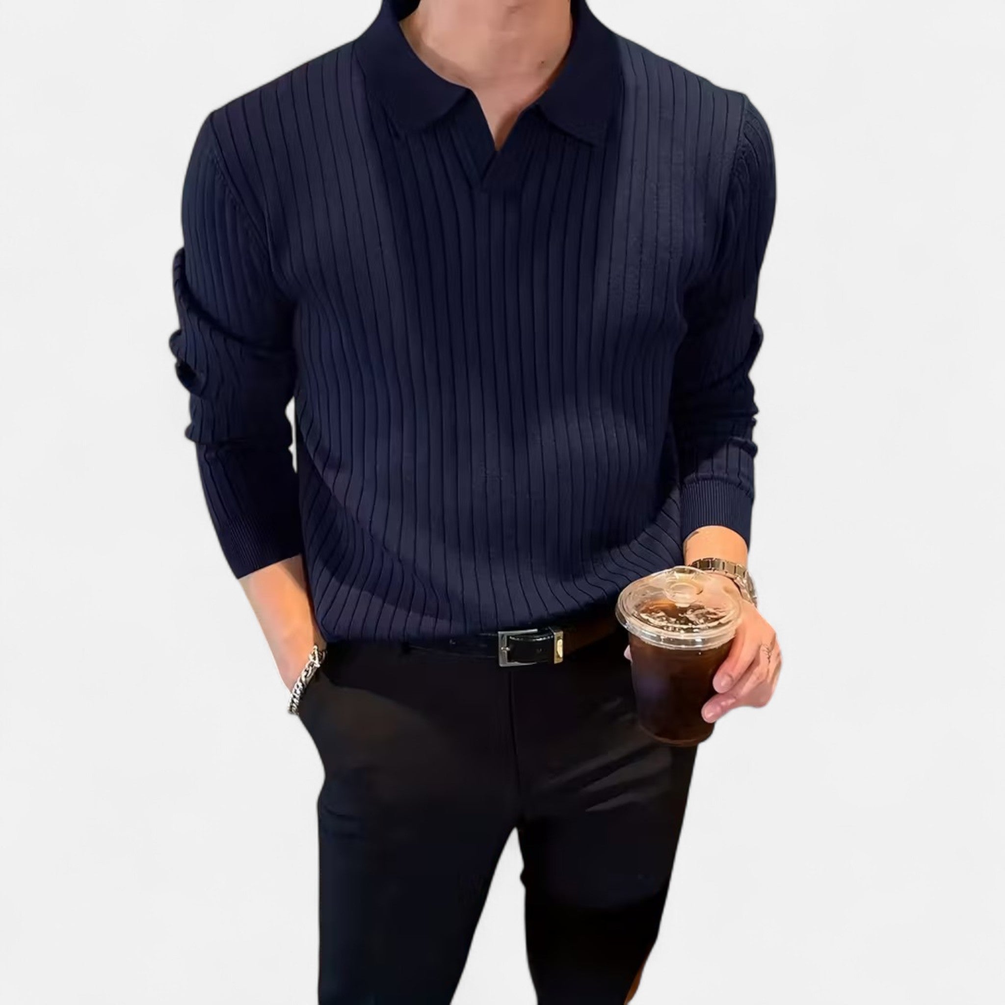 Oldevaine | Polo Collar Sweater – Casual Elegance