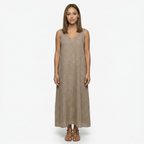 Oldevaine | Casual Sleeveless V-Neck Draped Maxi Dress