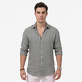 Oldevaine | Men's Casual Button-Up Long Sleeve Linen Blend Shirt