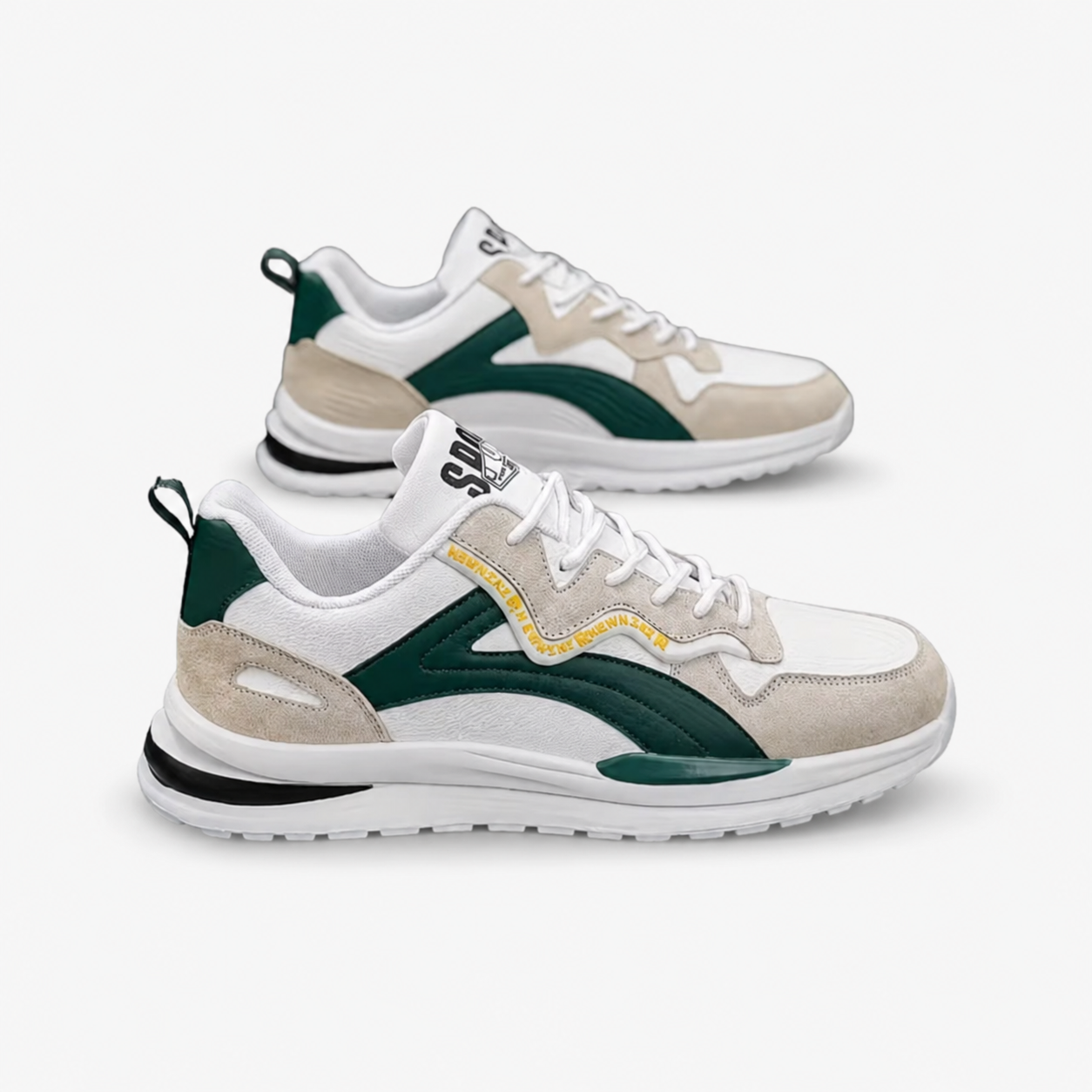 Oldevaine | Men's Colour Block Lace Up Casual Trainers