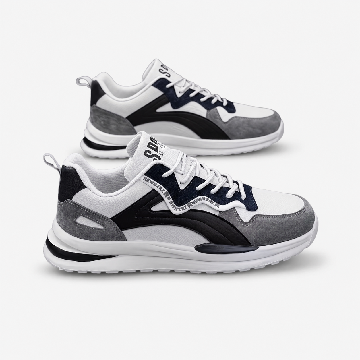 Oldevaine | Men's Colour Block Lace Up Casual Trainers