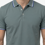 Oldevaine | Men's Contrast Trim Short Sleeve Polo Shirt