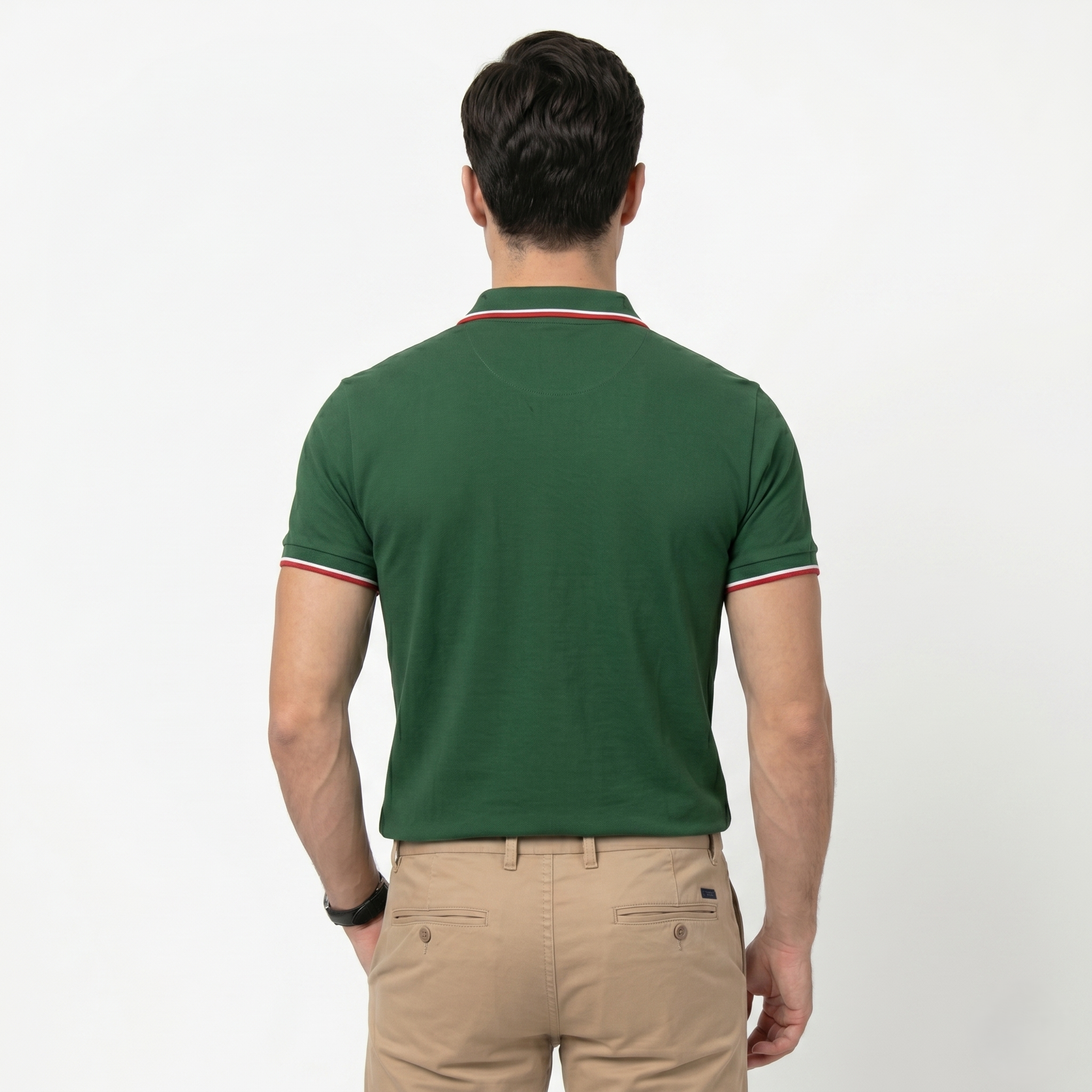 Oldevaine | Men's Contrast Trim Short Sleeve Polo Shirt
