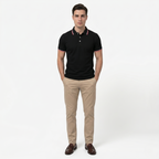 Oldevaine | Men's Contrast Trim Short Sleeve Polo Shirt