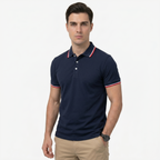 Oldevaine | Men's Contrast Trim Short Sleeve Polo Shirt