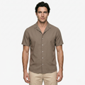 Oldevaine | Men's Short Sleeve Button Up Shirt Lapel Collar