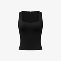 Oldevaine | Seamless Square Neck Sleeveless Fitted Tank Top