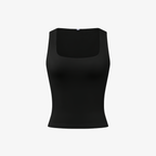 Oldevaine | Seamless Square Neck Sleeveless Fitted Tank Top
