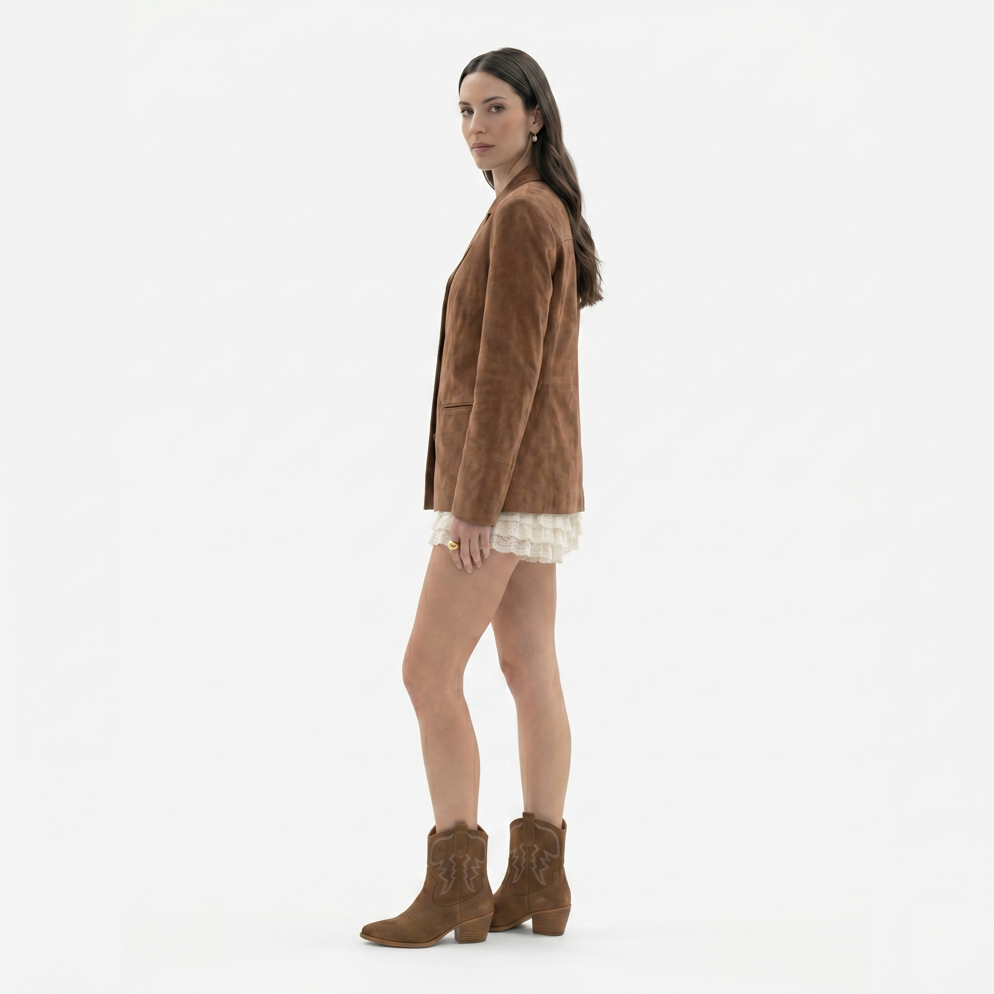 Oldevaine | Women’s Ankle Boots Pointed Toe Block Heel
