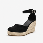 Oldevaine | Women's Ankle Strap Espadrille Wedge Heels