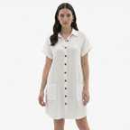Oldevaine | Women’s Button Down Shirt Dress Collared with Pockets