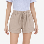 Oldevaine | Women's Drawstring Waist Casual Shorts with Pockets