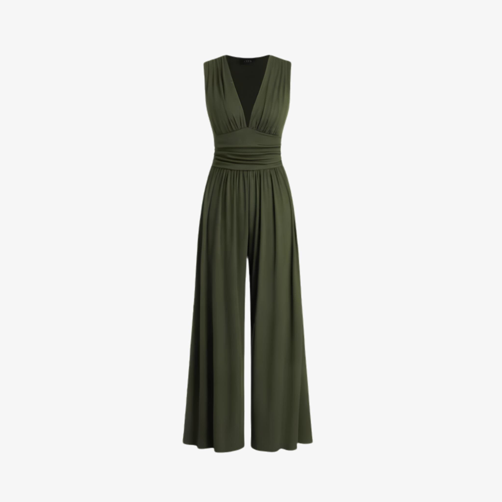 Oldevaine | Women's Sleeveless V Neck Wide Leg Jumpsuit