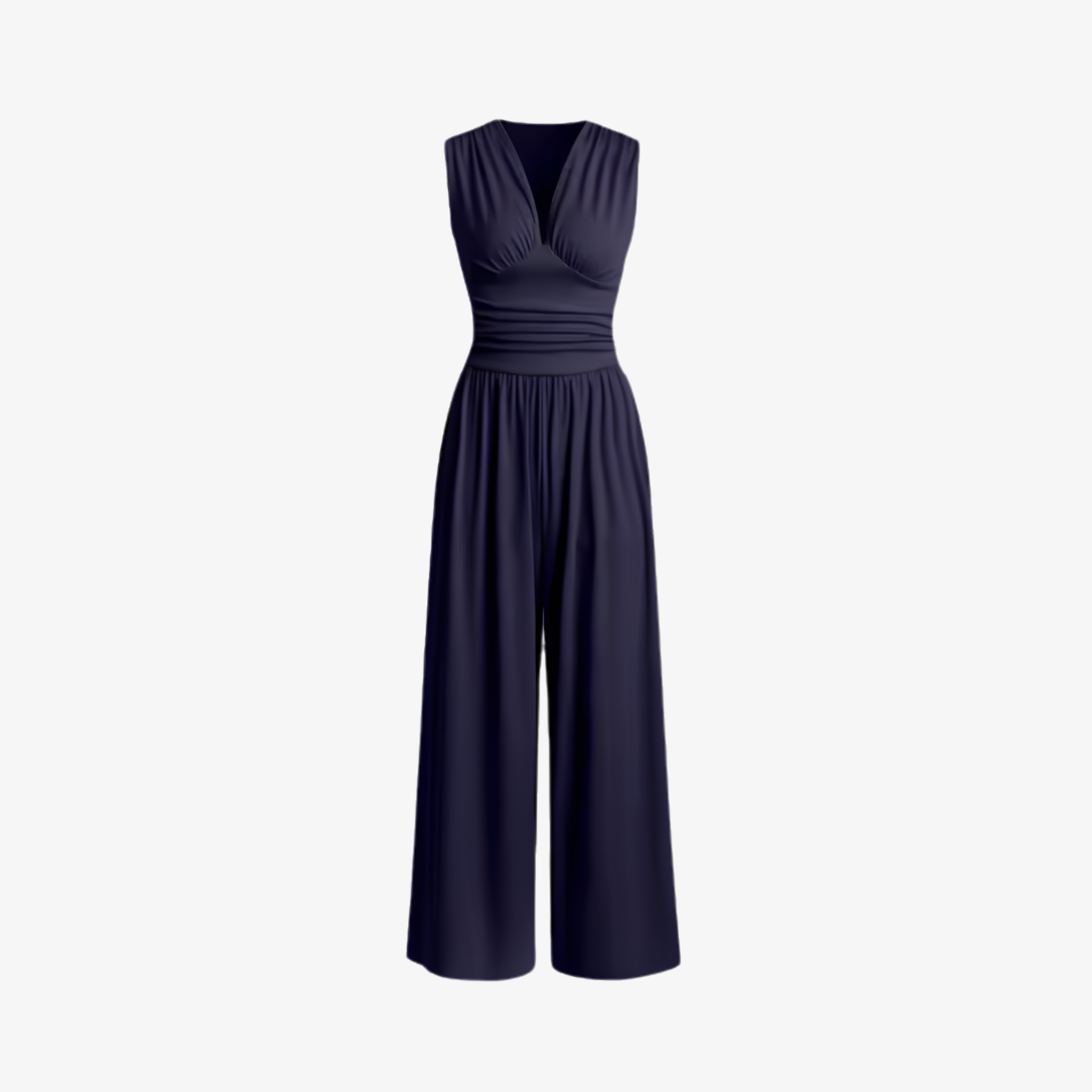 Oldevaine | Women's Sleeveless V Neck Wide Leg Jumpsuit