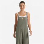 Oldevaine | Women's Sleeveless Wide Leg Casual Jumpsuit with Spaghetti Straps