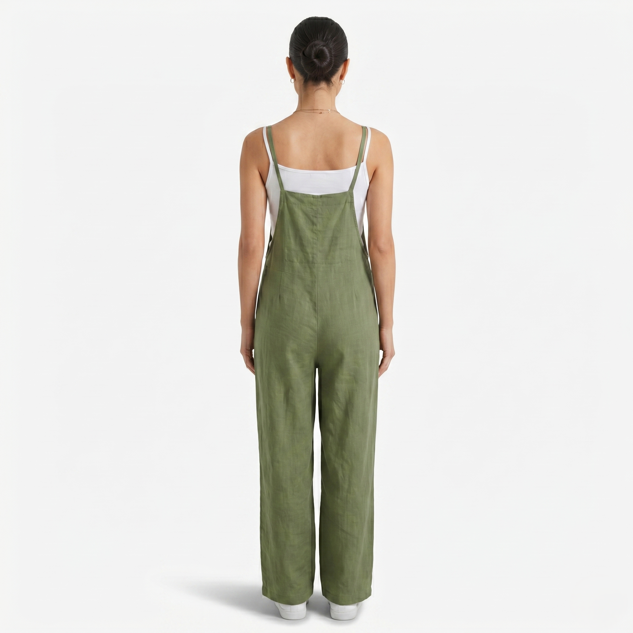 Oldevaine | Women's Sleeveless Wide Leg Casual Jumpsuit with Spaghetti Straps