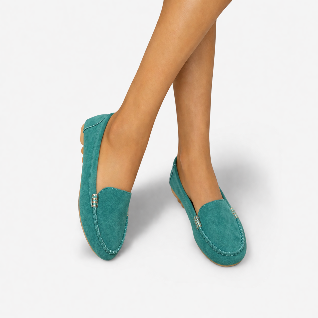 Oldevaine | Women’s Slip-On Loafers Round Toe Casual Flat Shoes