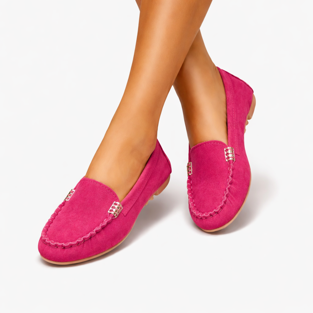 Oldevaine | Women’s Slip-On Loafers Round Toe Casual Flat Shoes
