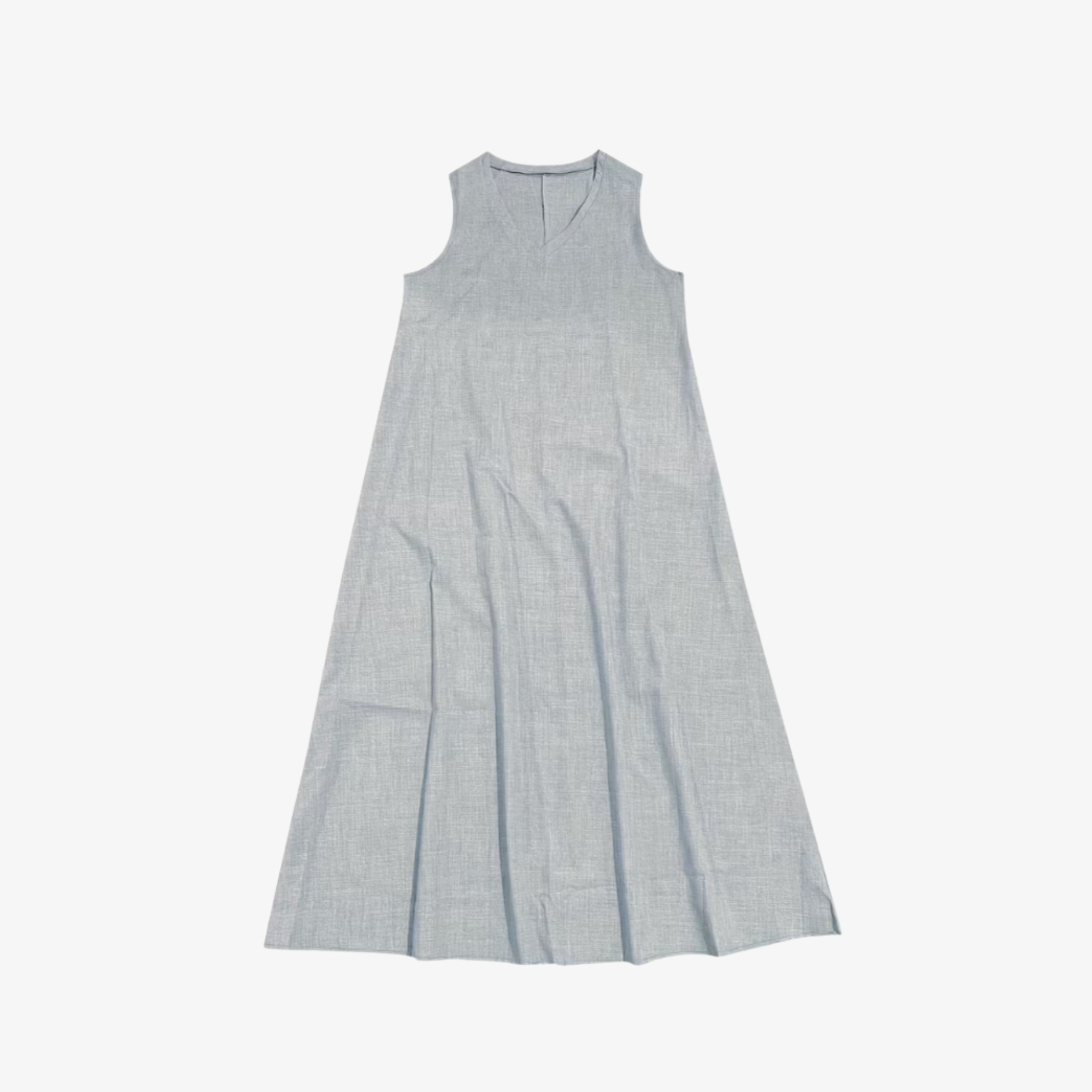 Oldevaine | Casual Sleeveless V-Neck Draped Maxi Dress
