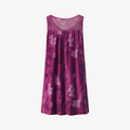 Oldevaine | Sleeveless Scoop Neck Printed Mini Dress Lace Yoke Detail