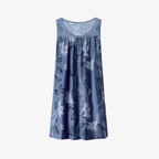 Oldevaine | Sleeveless Scoop Neck Printed Mini Dress Lace Yoke Detail