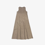 Oldevaine | Casual Sleeveless V-Neck Draped Maxi Dress