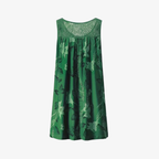 Oldevaine | Sleeveless Scoop Neck Printed Mini Dress Lace Yoke Detail
