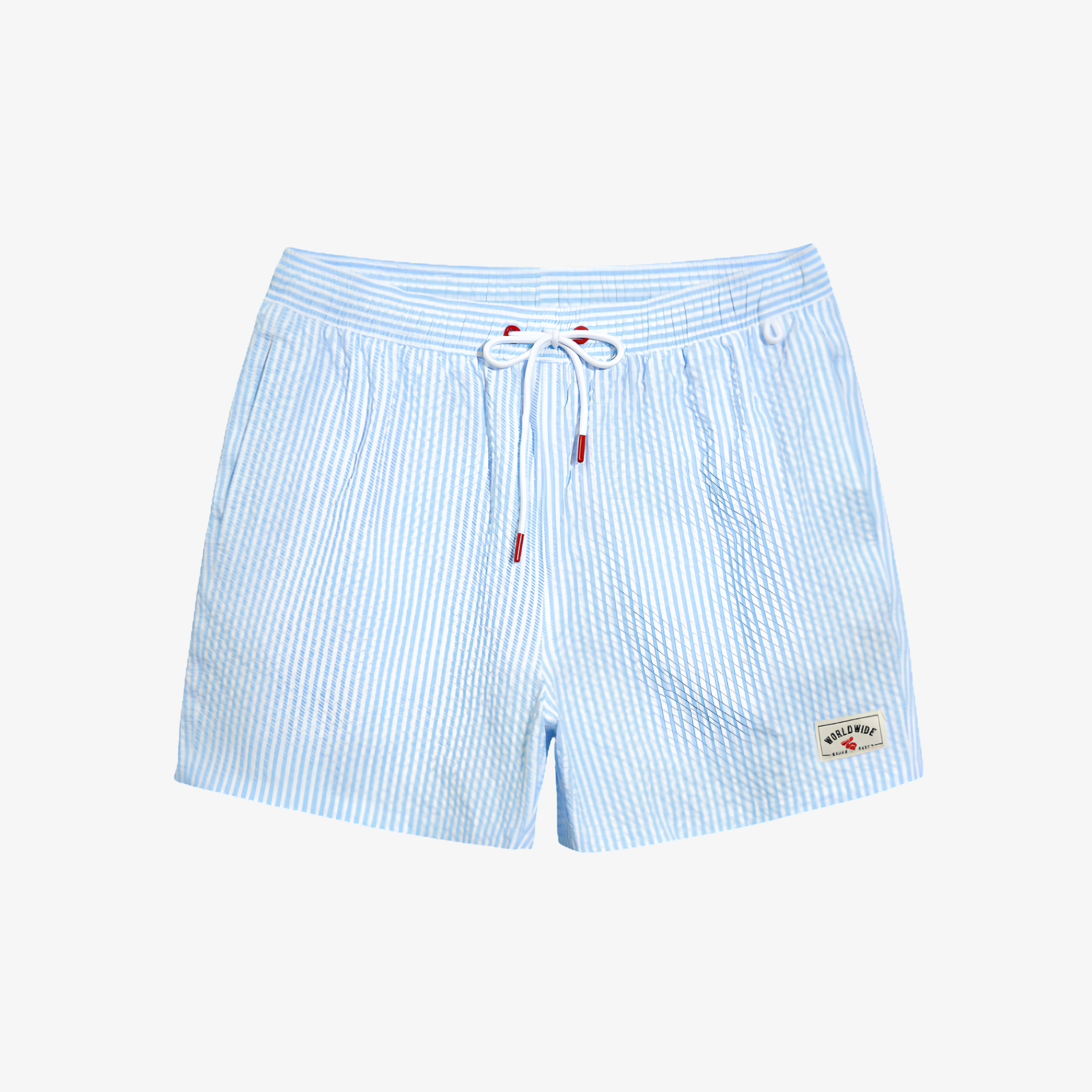 Oldevaine | Men's Striped Swim Shorts with Drawstring and Pockets