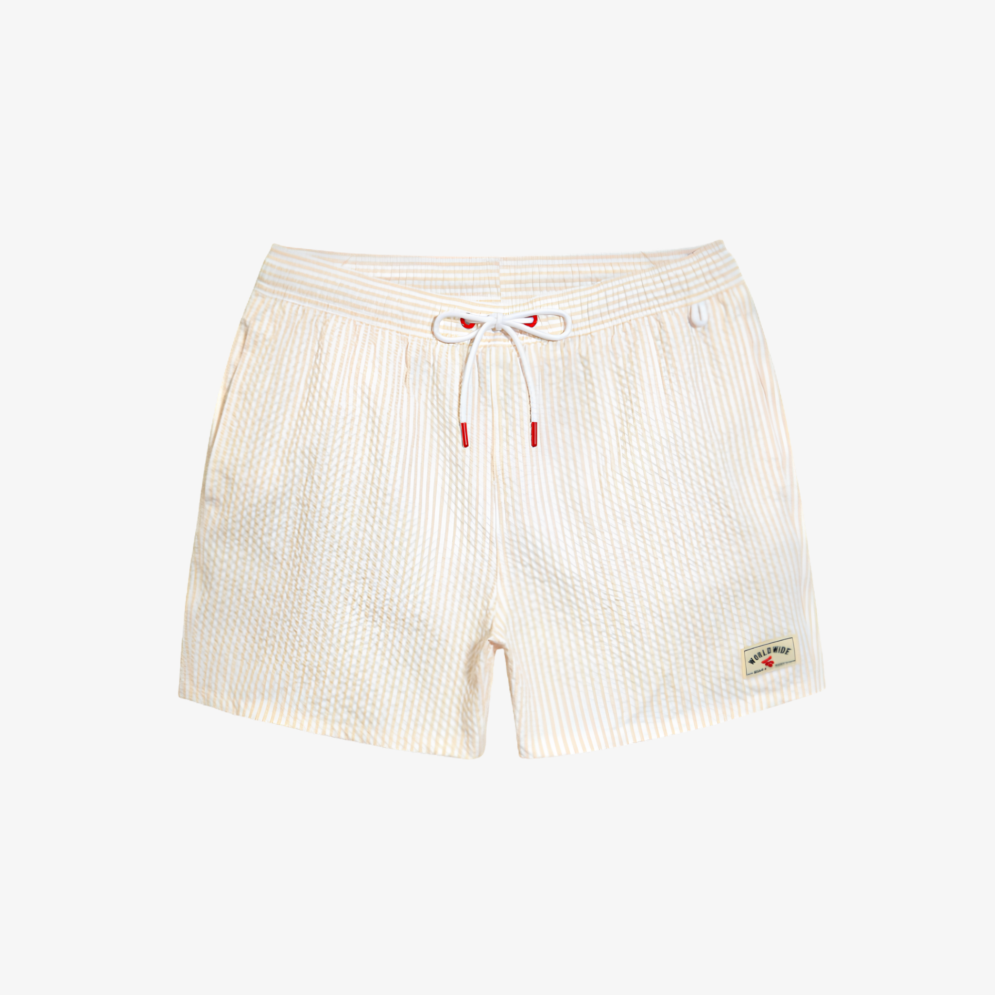 Oldevaine | Men's Striped Swim Shorts with Drawstring and Pockets