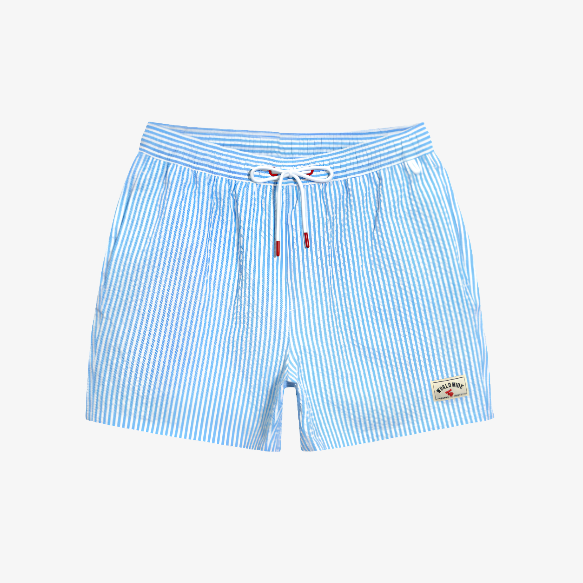 Oldevaine | Men's Striped Swim Shorts with Drawstring and Pockets