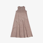 Oldevaine | Casual Sleeveless V-Neck Draped Maxi Dress