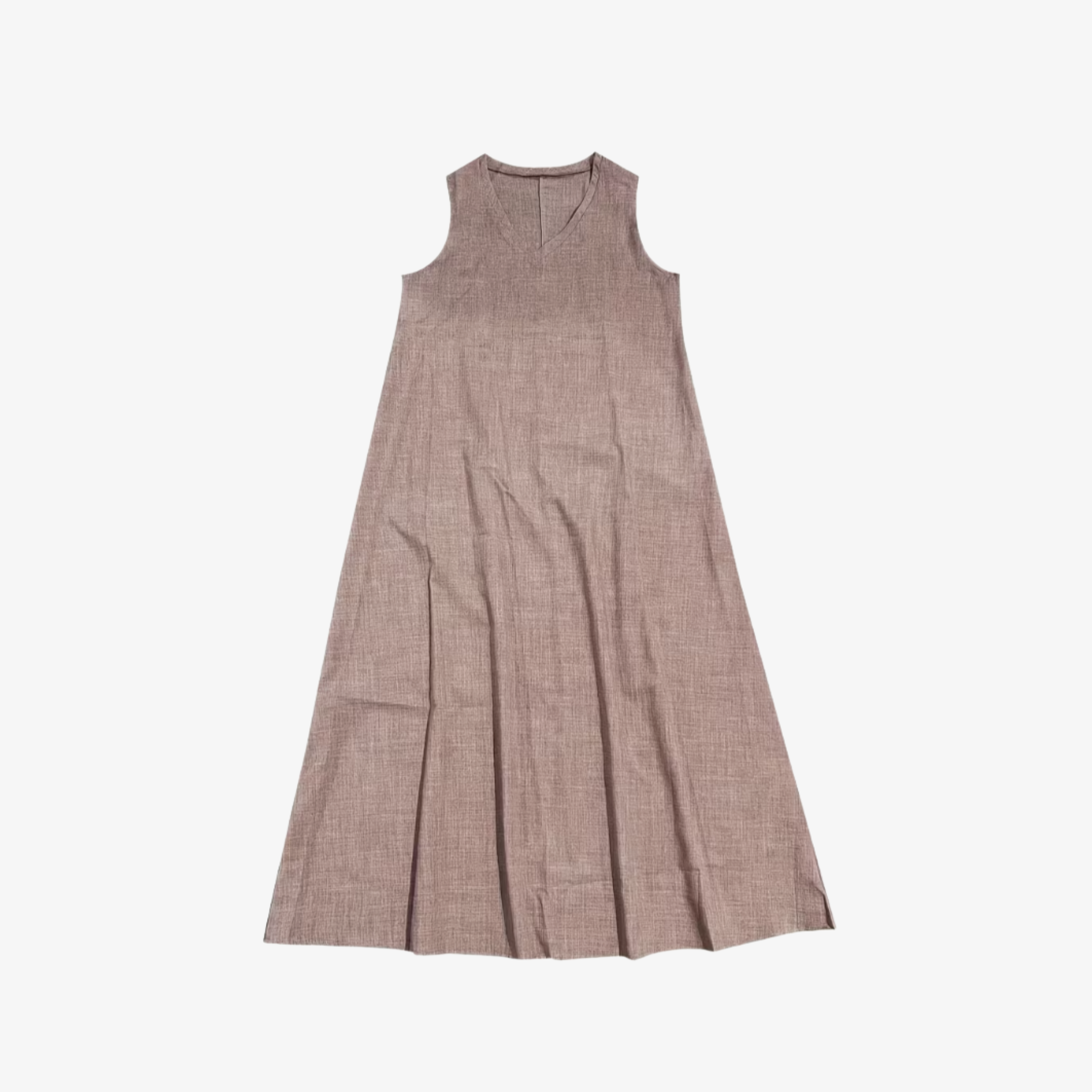 Oldevaine | Casual Sleeveless V-Neck Draped Maxi Dress