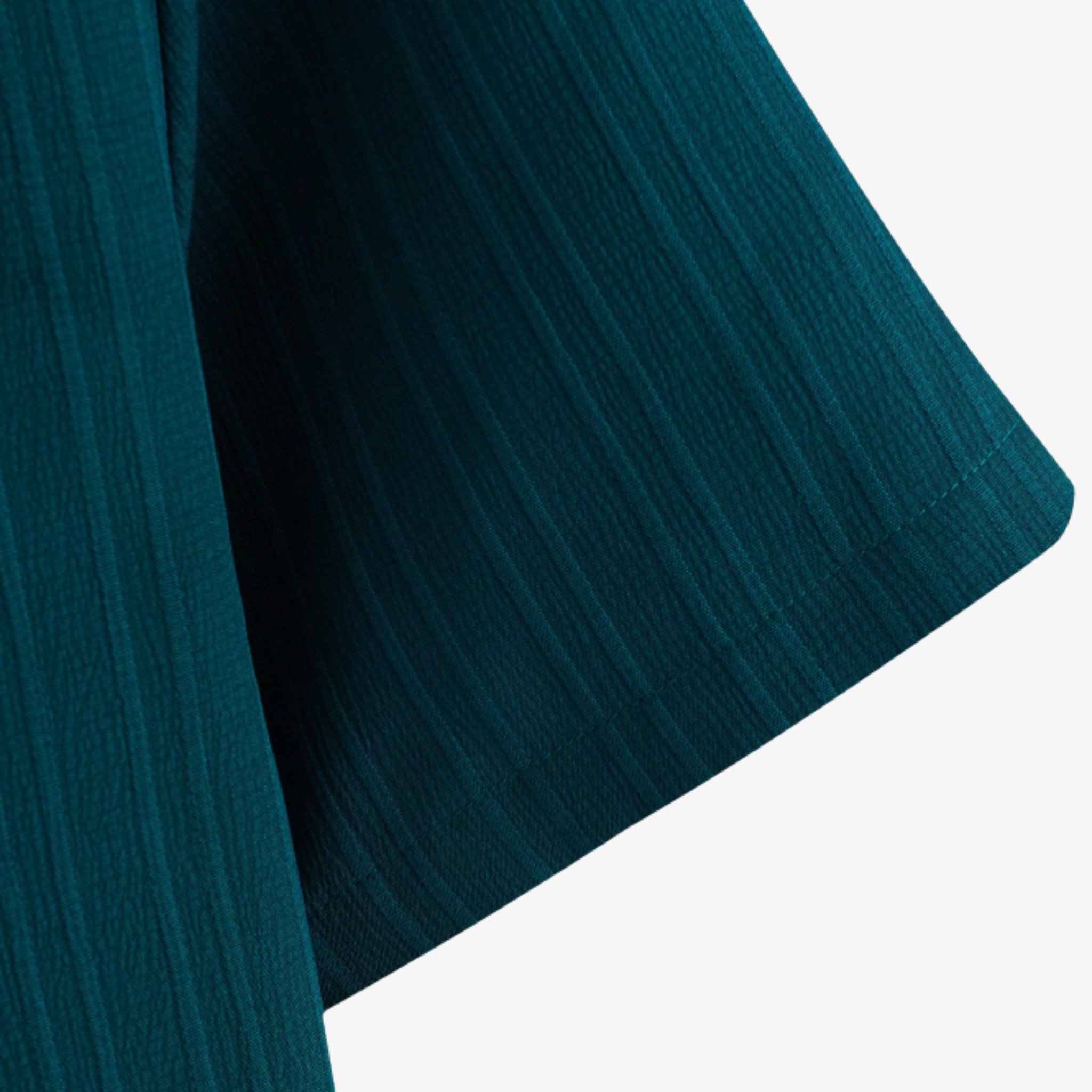 Oldevaine | Two Piece Pleated Textured Button Shirt and Shorts Set