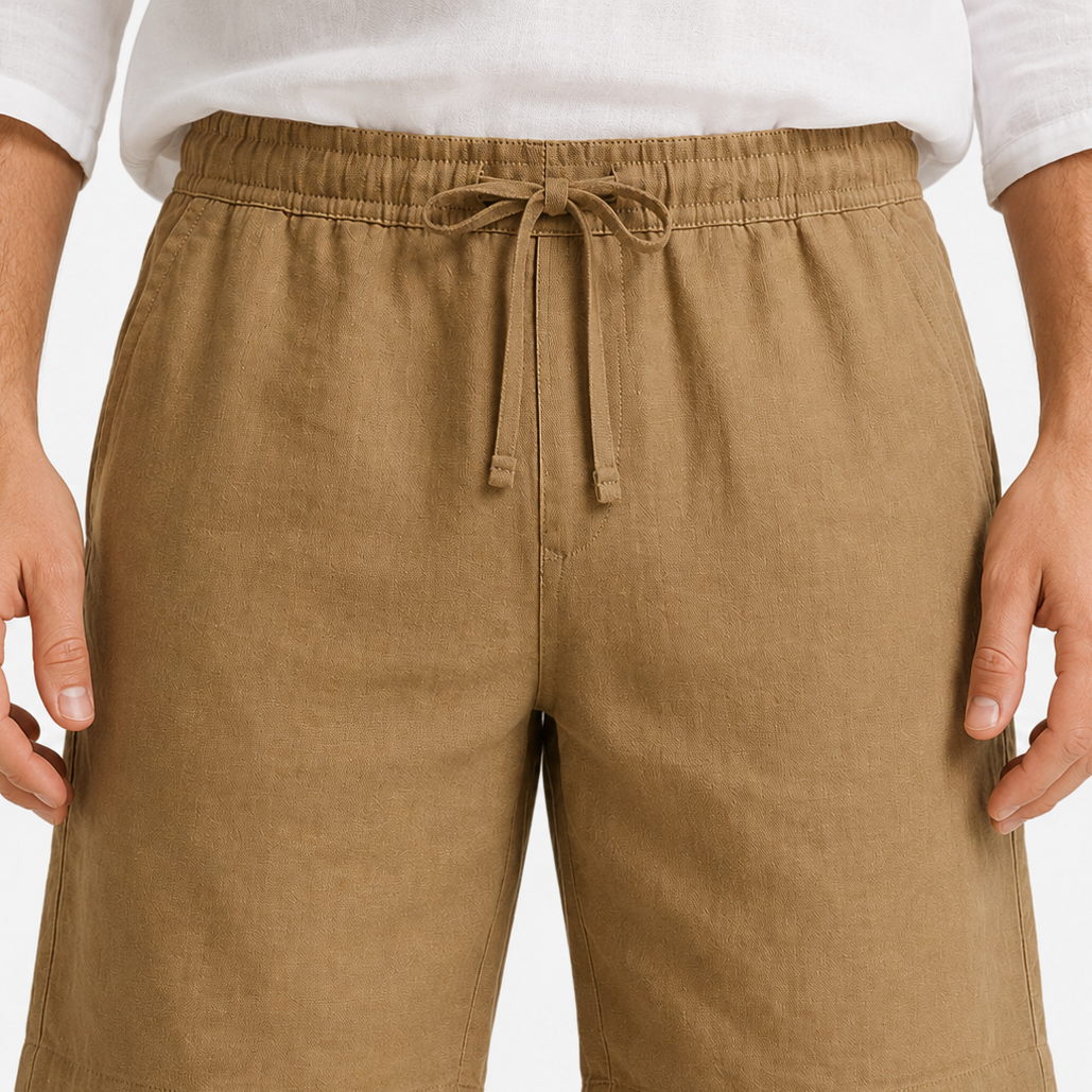 Oldevaine | Men's Casual Drawstring Waist Relaxed Fit Shorts